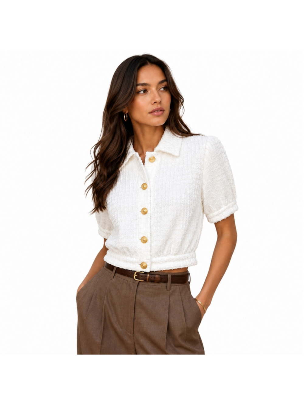 L'AGENCE White Cove Cropped Tweed Jacket NWT Size XS- Small - Picture 2 of 9